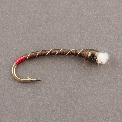 TW BB RedButt UT DARK BROWN CHIRONOMID Copper Rib thumbnail