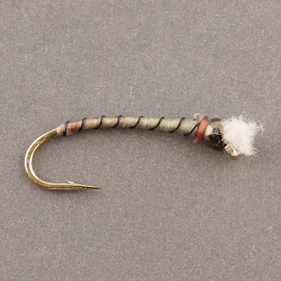 TW UT GREY/BROWN CHIRONOMID Black Wire Rib RBT thumbnail