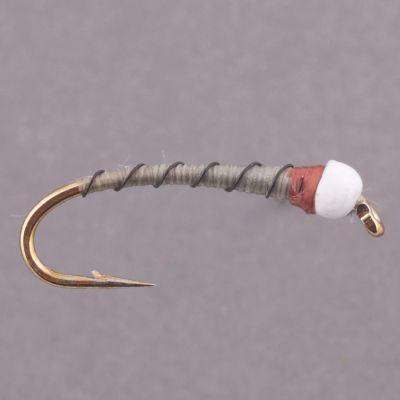 CONE GREY/BROWN CHIRONOMID Black Wire Rib RBT thumbnail