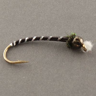 TW BB CHIRONOMID Black Electra Braid/Silver Rib thumbnail